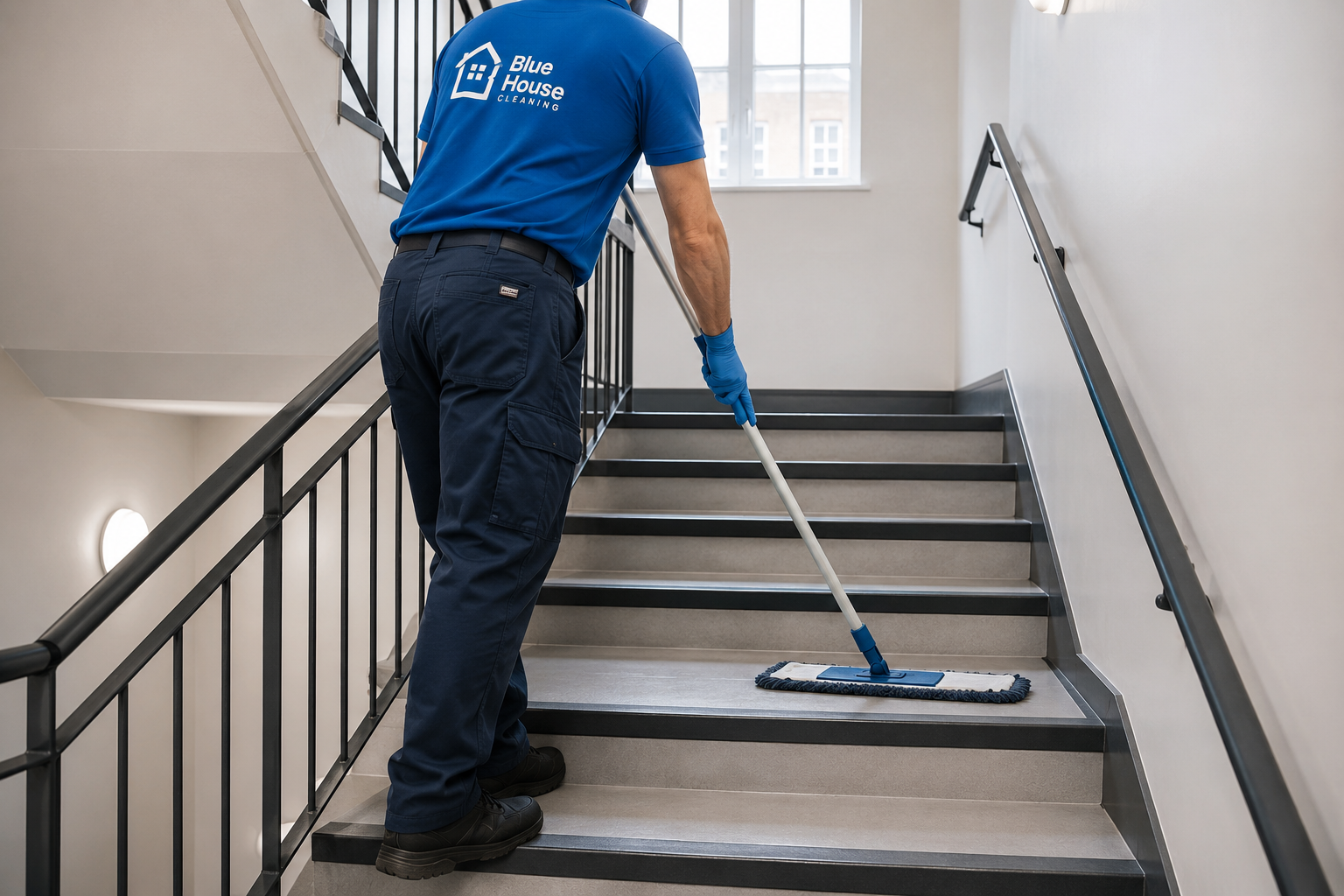 Professional stairwell cleaning service in Brighton by Bluehouse Cleaning