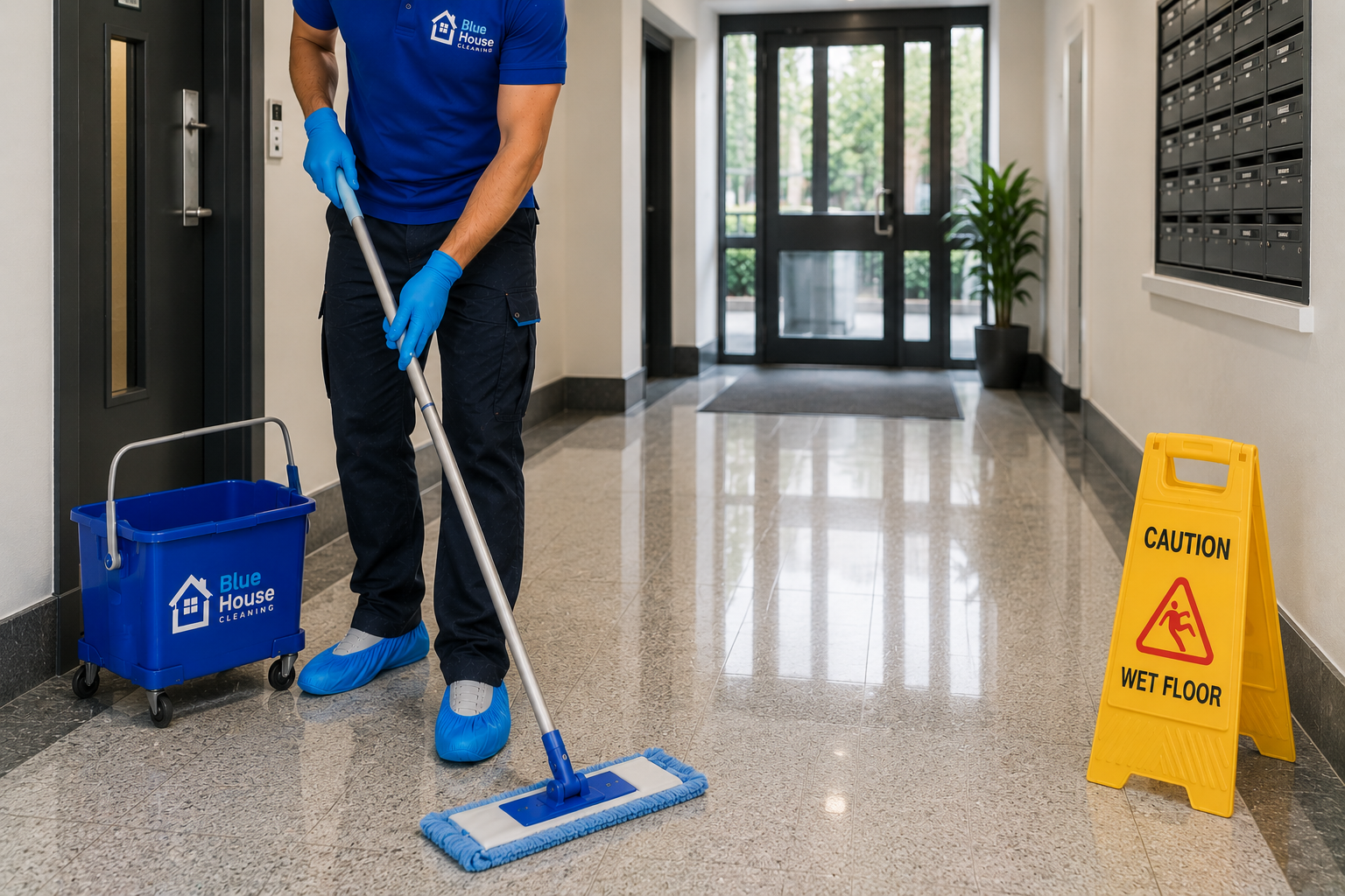 Professional communal area cleaning service in Hove by Bluehouse Cleaning