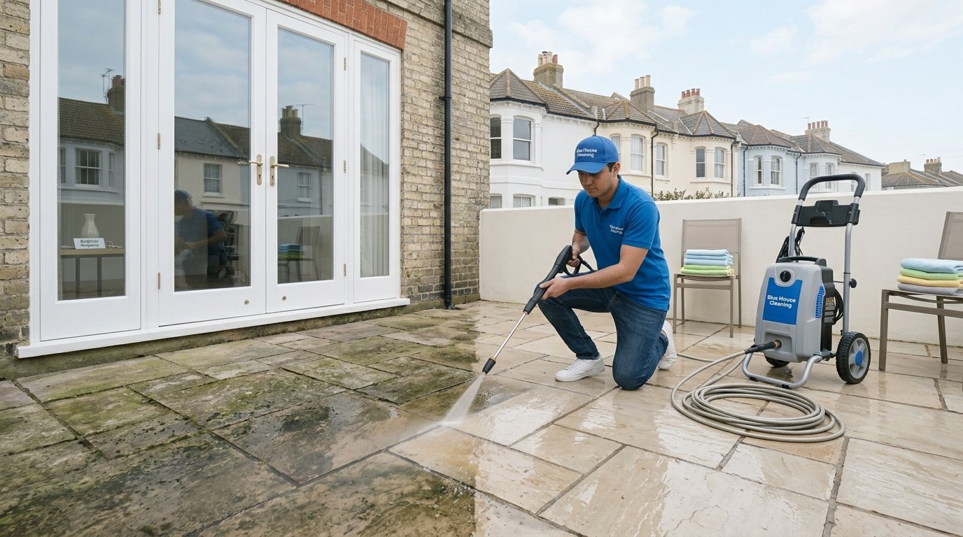Patio cleaning service in Brighton by Bluehouse Cleaning